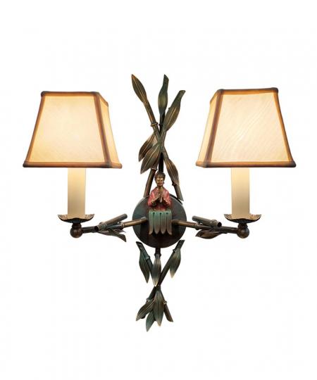 Bamboo wall light